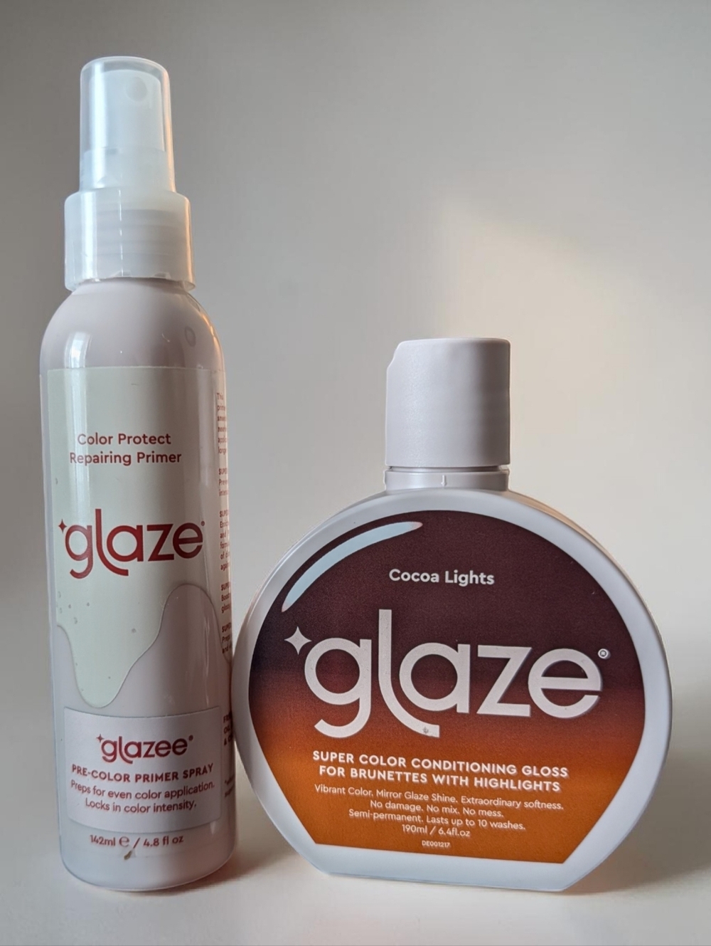 Glaze Color Protect System – Cocoa Lights (Primer Spray + Conditioning Gloss)